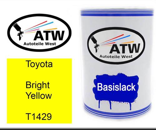 Toyota, Bright Yellow, T1429: 500ml Lackdose, von ATW Autoteile West.